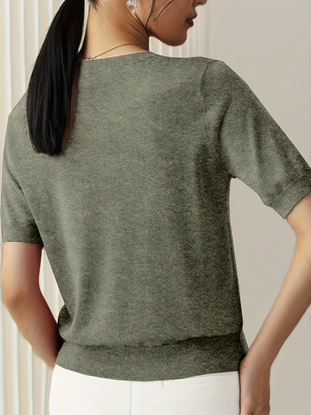Jacquie - Tricou Ocazional  Cu Elasticitate Ridicată