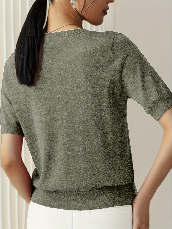 Jacquie - Tricou Ocazional  Cu Elasticitate Ridicată