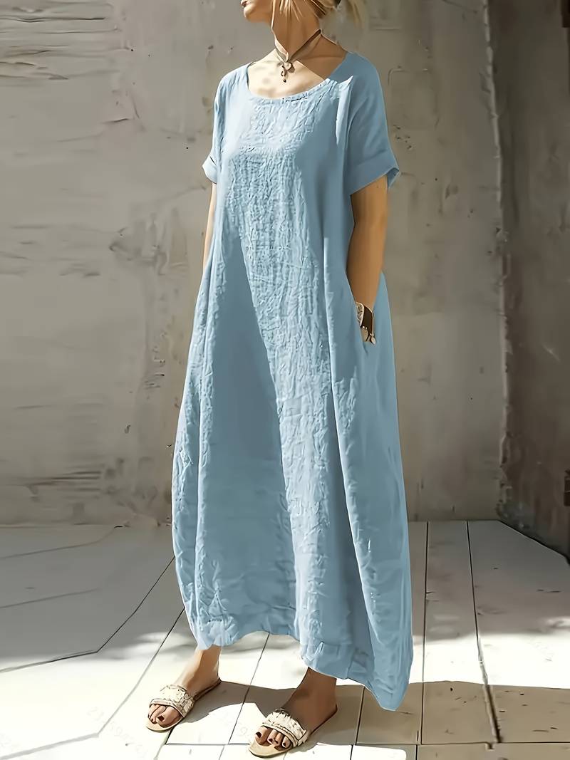 Anuradhi - Rochie lungă Casual cu Mâneci largi
