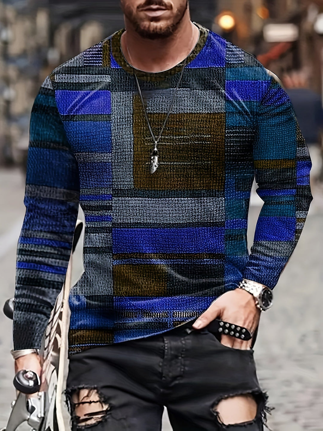 Calvin - Tricou Cu Mâneci Lungi Si Modelu Bloc