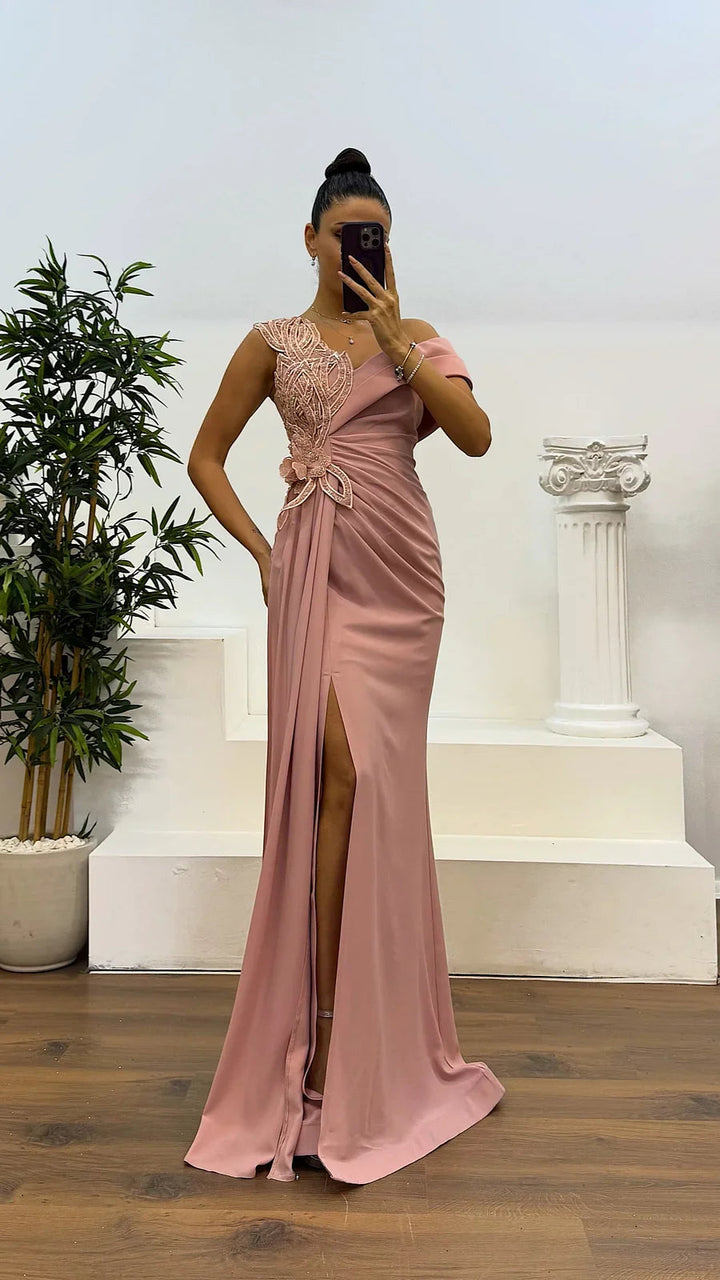 Kamarya - Rochie De Seară Plisată, Respirabilă