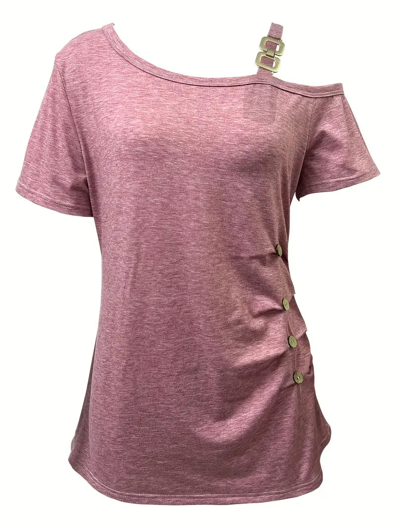 Ianthe - Tricou Elegant Cu Mâneci Scurte