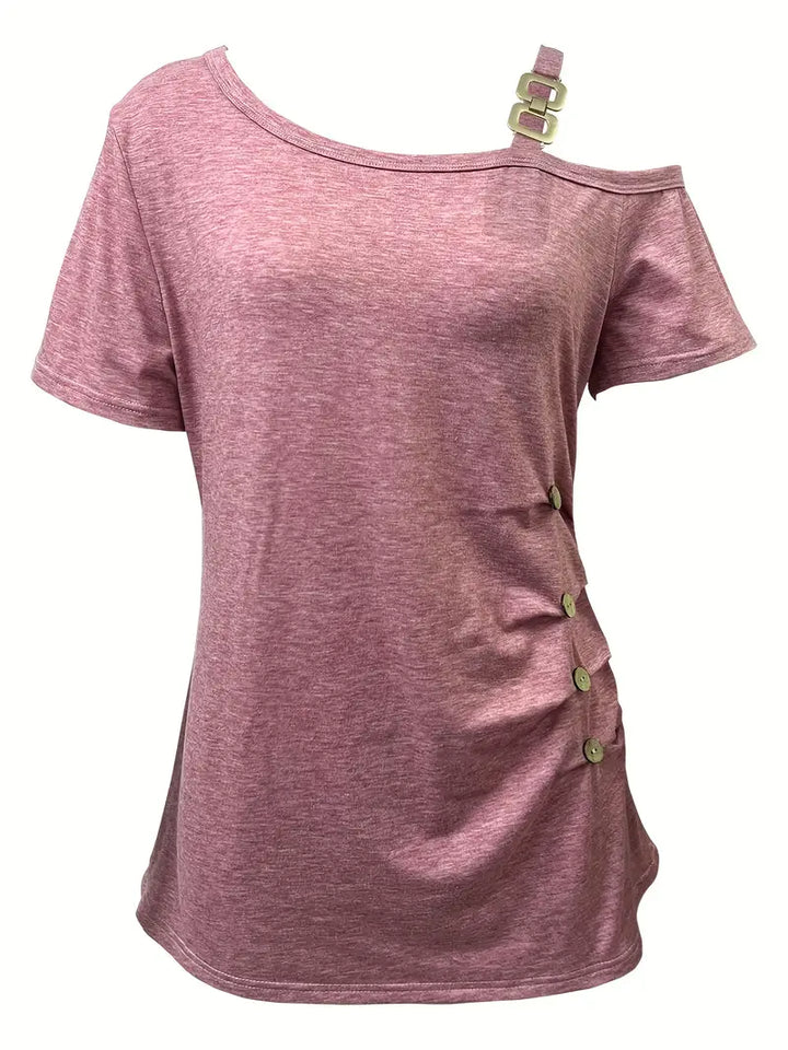 Ianthe - Tricou Elegant Cu Mâneci Scurte
