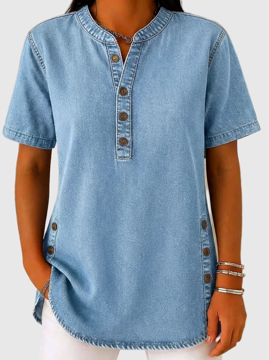 Julina – Bluză Din Denim Cu Croială Largă