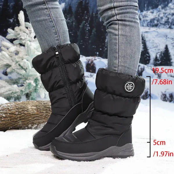 Neria - Cizme De Zăpadă Cu Fermoar Lateral