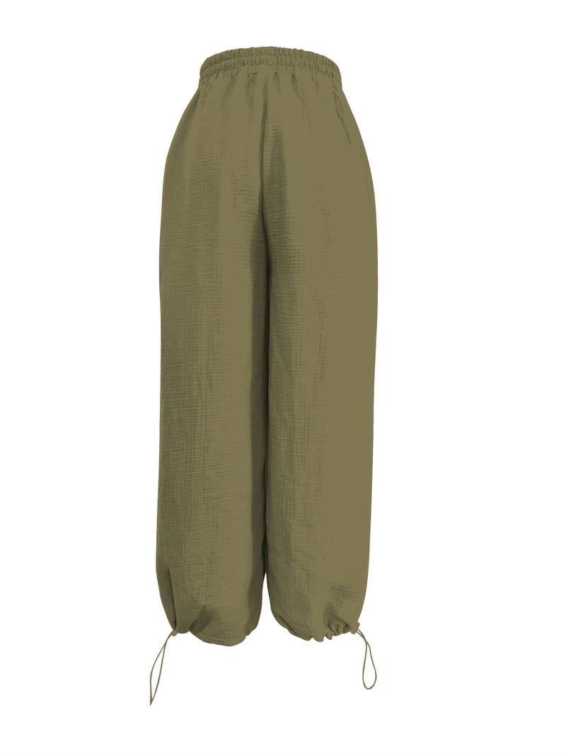 Marielle - Pantaloni Casual Cu Croi Larg, Până La Glezne