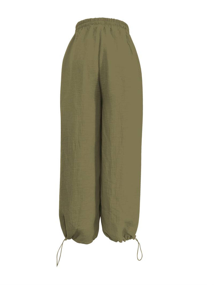 Marielle - Pantaloni Casual Cu Croi Larg, Până La Glezne