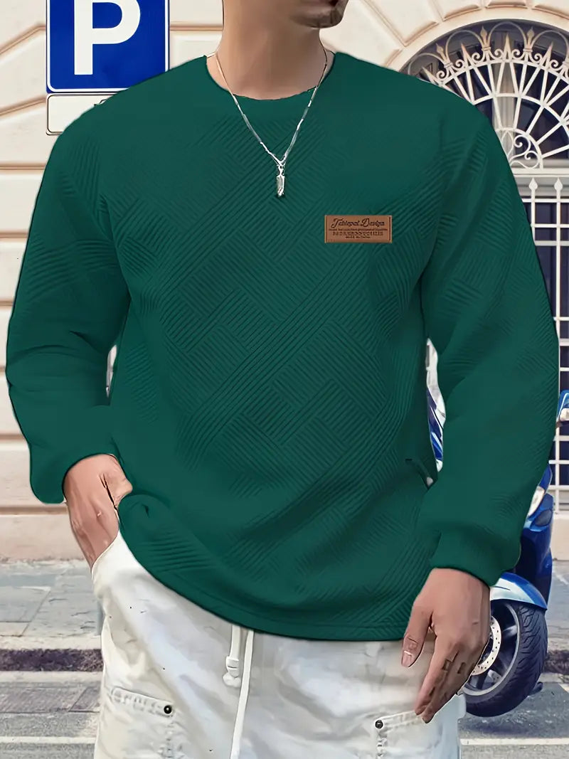 Malinga - Hanorac Casual Cu Model Geometric și Mâneci Lungi