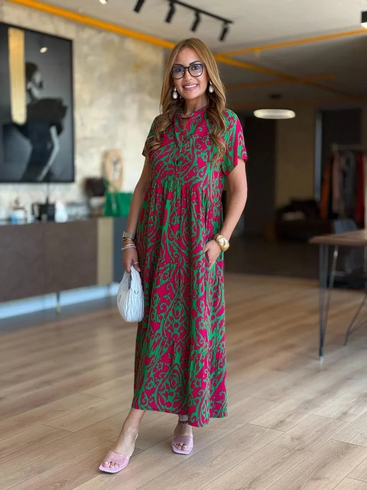 Jubilee - Rochie Imprimată Croială A, Croială Largă