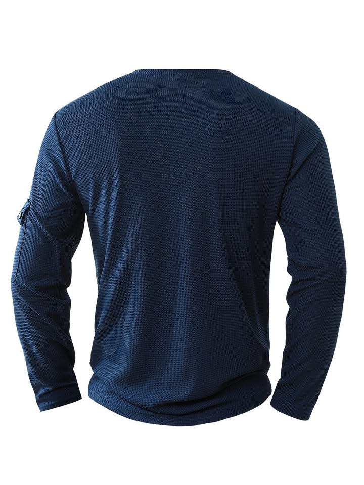 Wladimir - Tricou Polo Cu Mâneci Lungi, Nasturi Si Buzunar