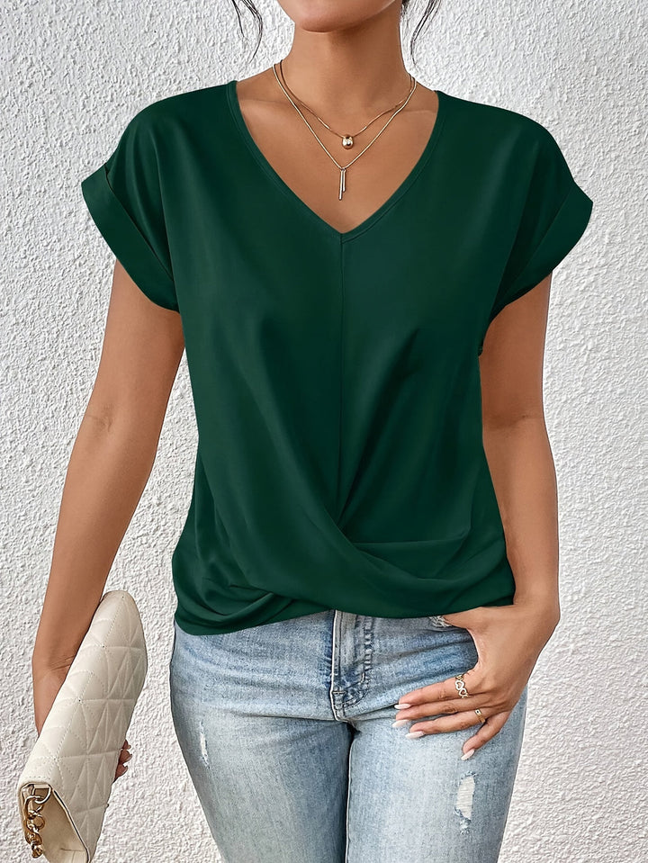 Tammana - Tricou Casual cu Decolteu în V