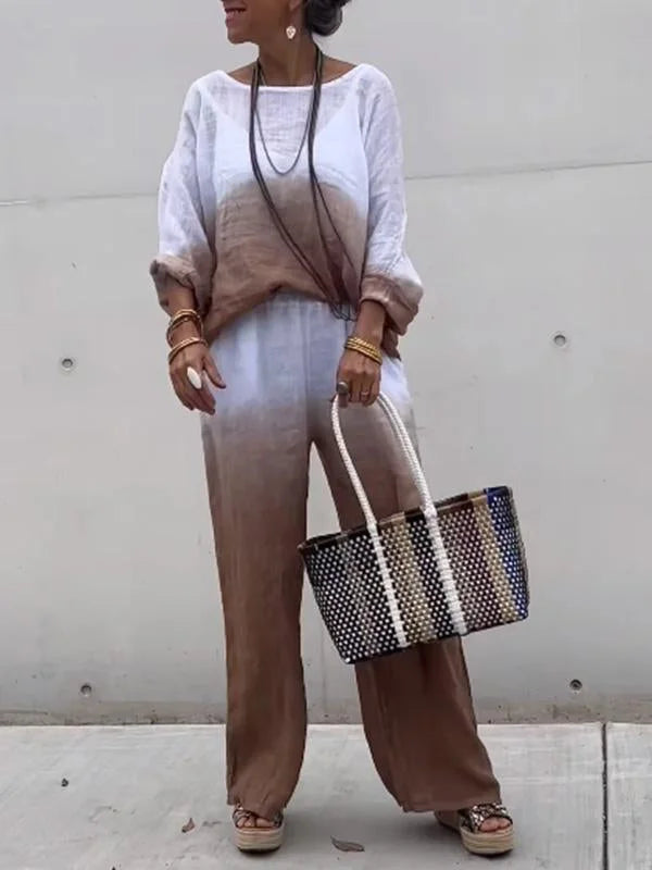 Raminta - Set Elegant Din Două Piese Confecționat Din Bumbac și in
