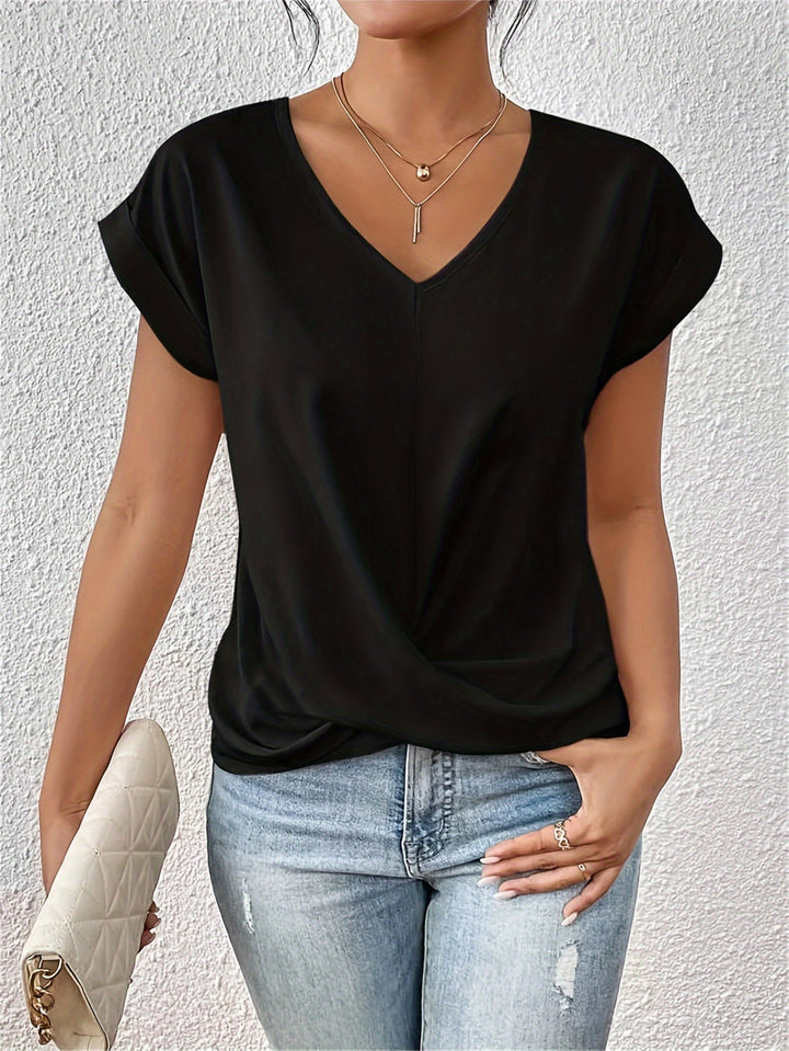 Tammana - Tricou Casual cu Decolteu în V