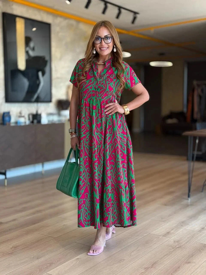 Jubilee - Rochie Imprimată Croială A, Croială Largă