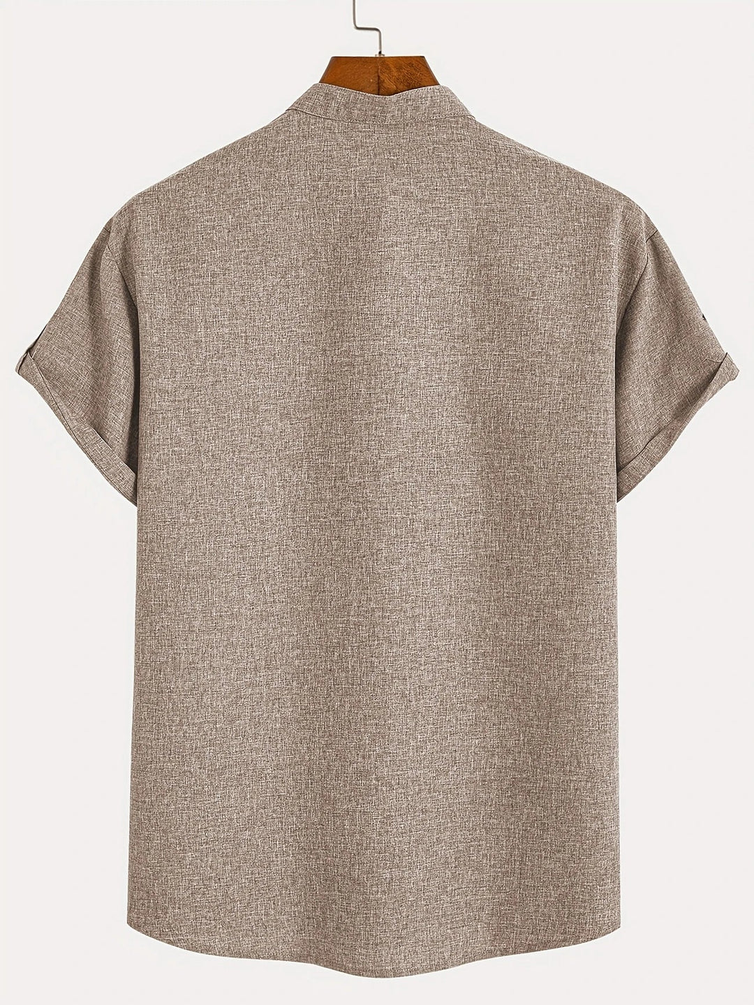 Elliott - Cămașă Elegantă Cu Mâneci Scurte și Guler înalt