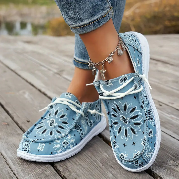 Isavella - Pantofi Casual De Vară Cu Model Floral
