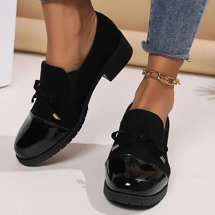 Marvina - Pantofi Eleganți Cu Vârf Rotund și Fundă