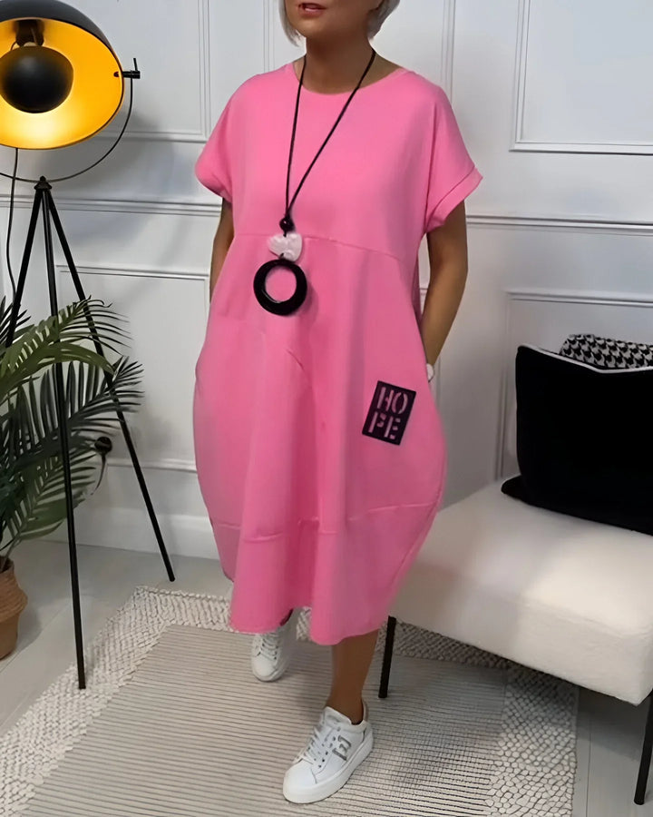 Jocelyn - Rochie Confortabilă Cazuală Cu Buzunar