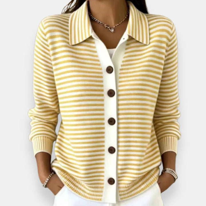 Kerana - Striped Buttoned Cardigan