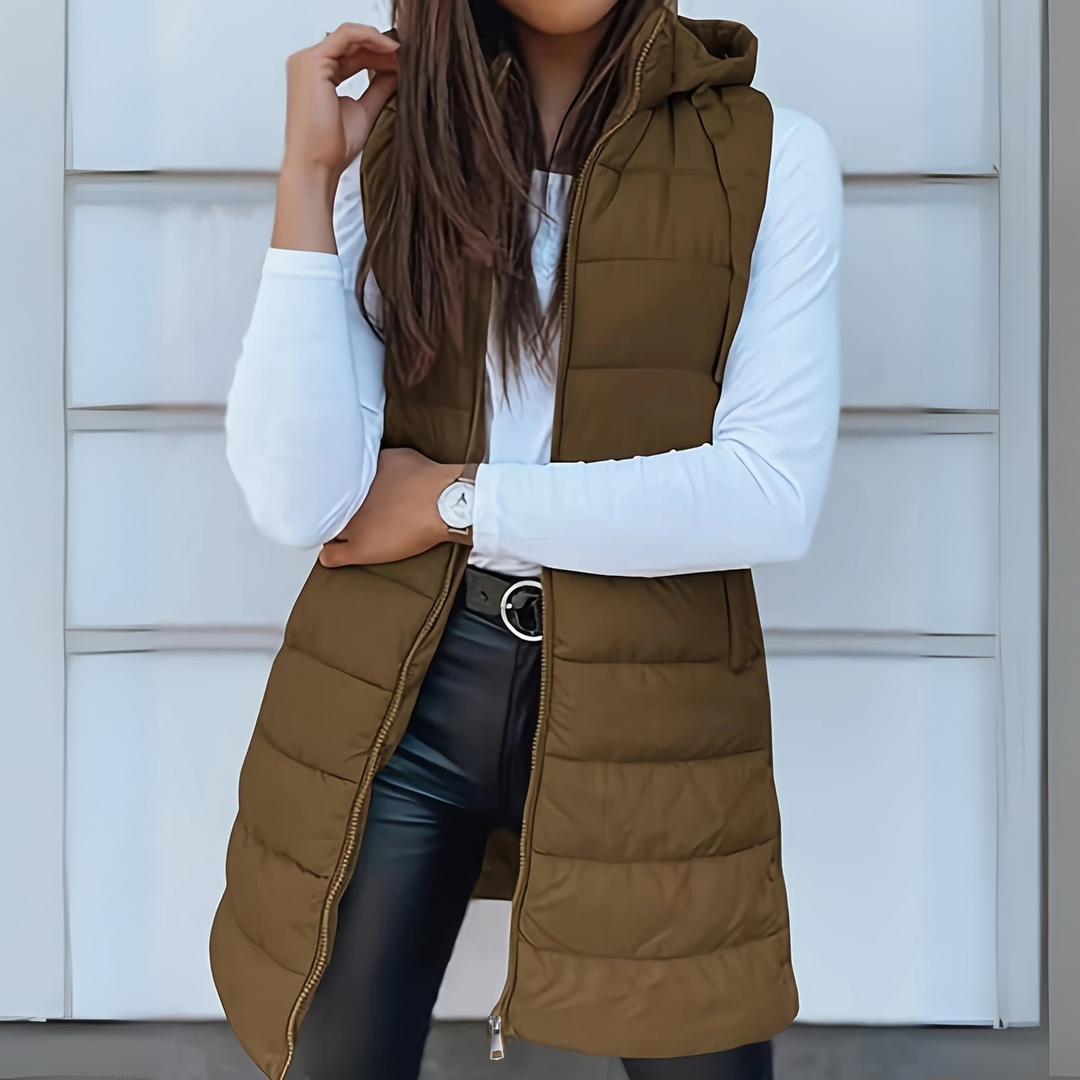 Maurina - Casual Fără Mâneci Lung Puffer Vestă