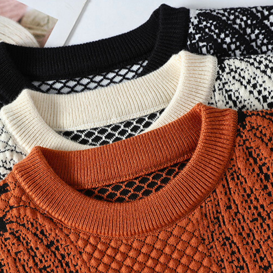 Rinaldo - Pulover Casual Din Tricot Cu Modèle De Dovleac