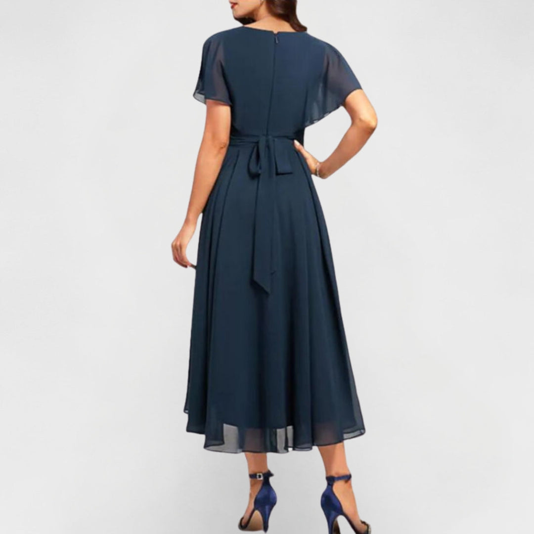 Catalina - Rochie Lungă Cu Decolteu In V