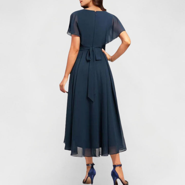 Catalina - Rochie Lungă Cu Decolteu In V
