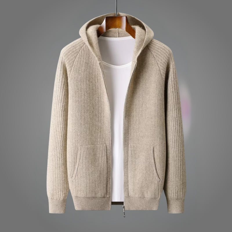 Romain - Hanorac Cu Glugă și Fermoar Tricotat