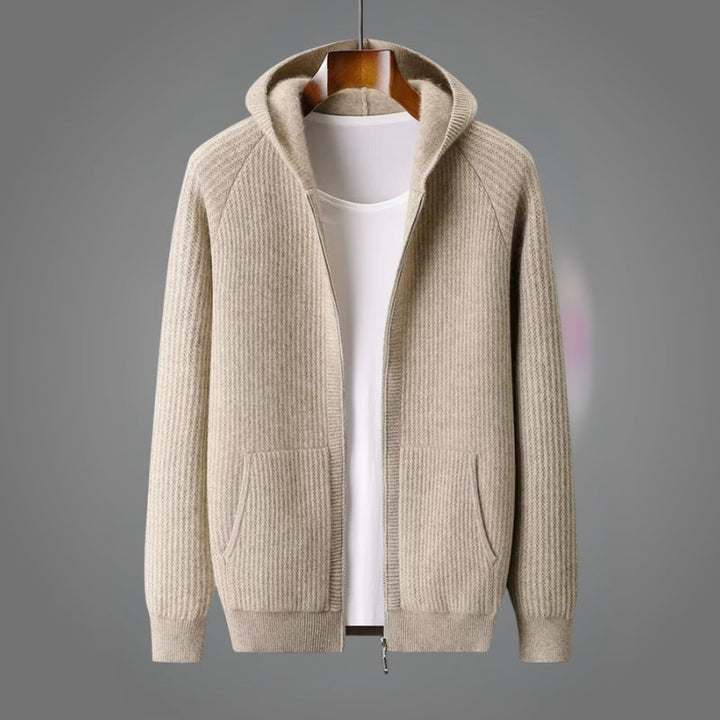 Romain - Hanorac Cu Glugă și Fermoar Tricotat