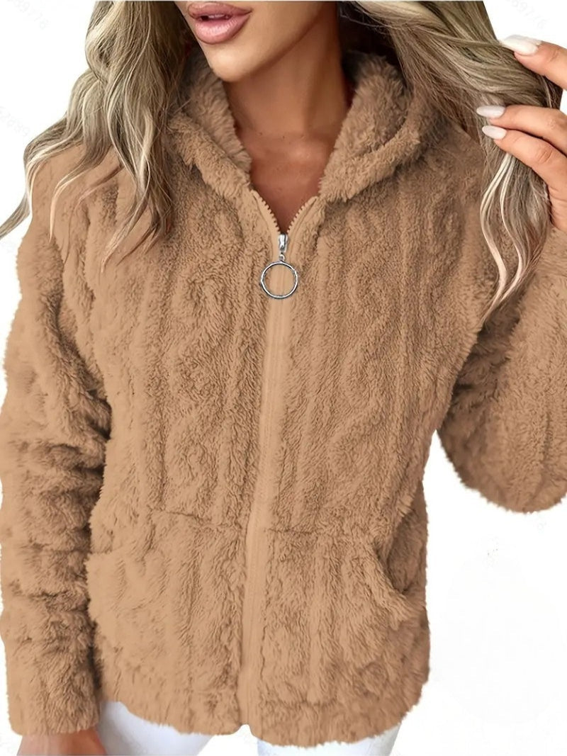 Ganka - Hanorac Cu Glugă și Fermoar Mâneci Lungi