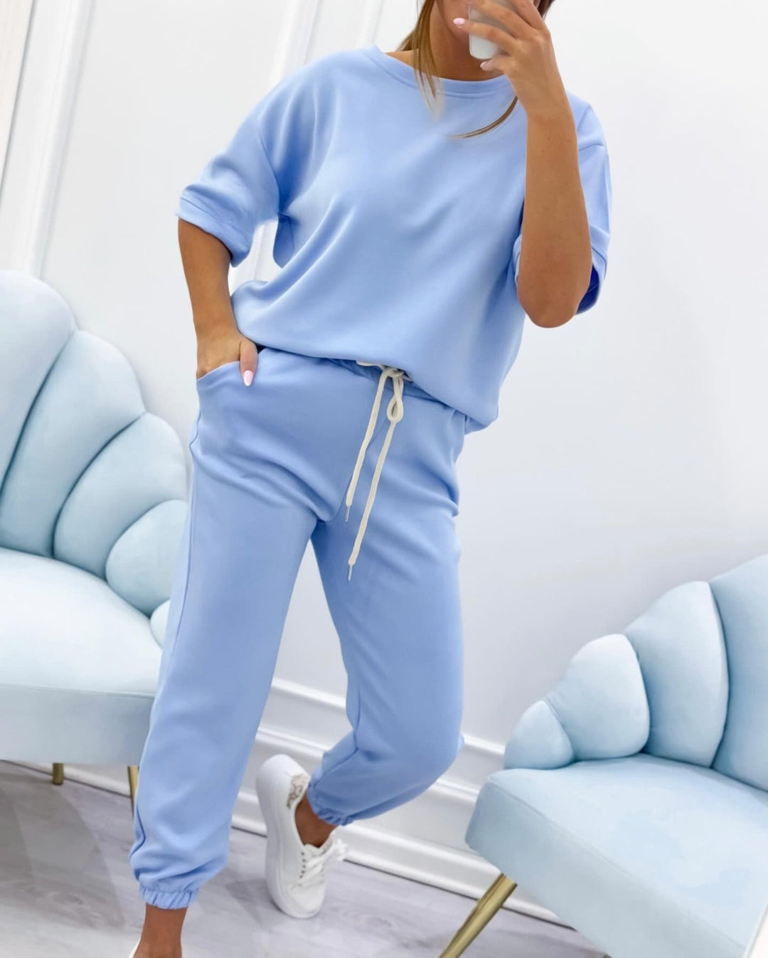 Silvina - Set Din Două Piese Cu Cămașă Cu Mâneci Scurte