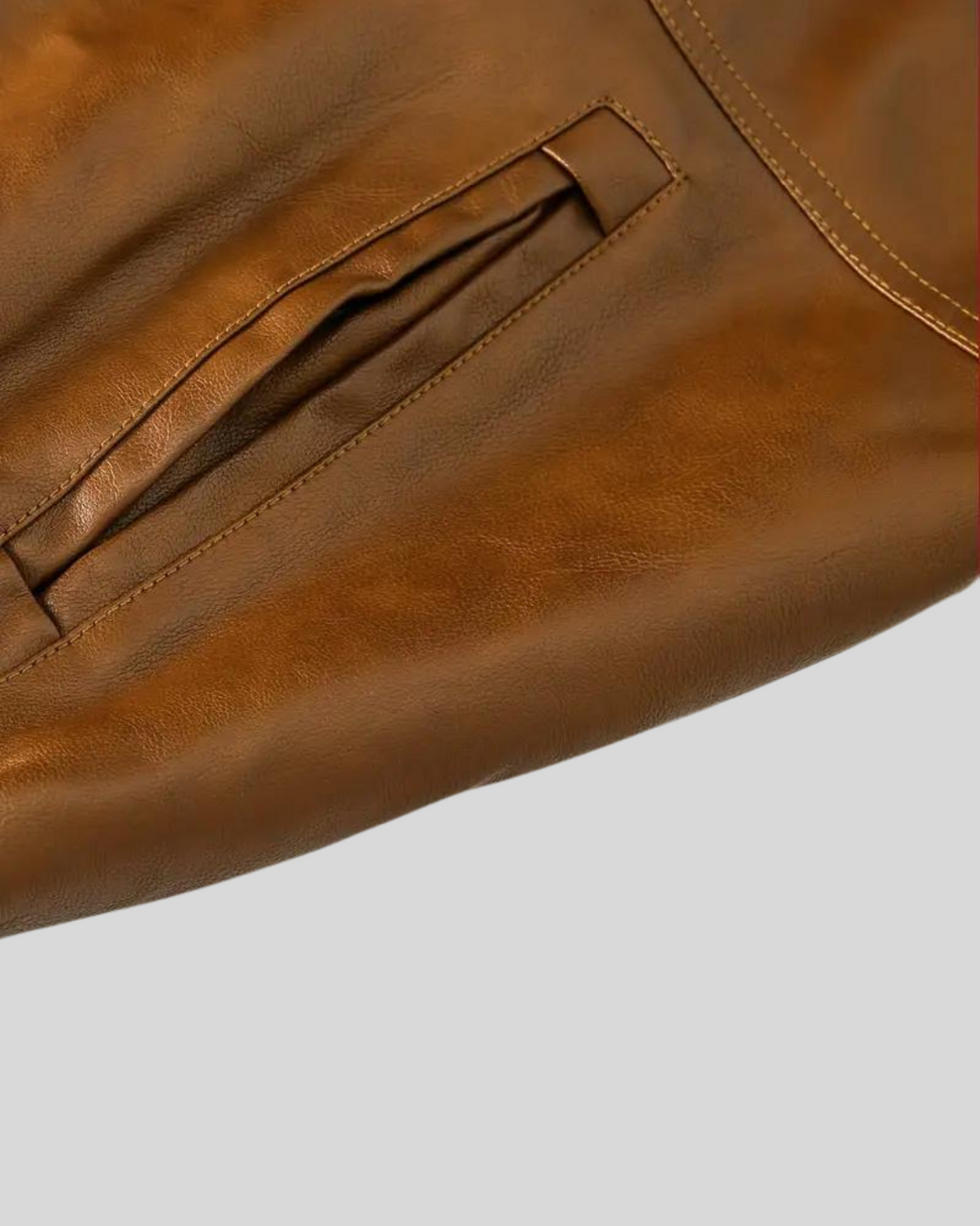 Davor - Jacheta Din Piele Cu Glugă și Inchidere Cu Fermoar Dublu