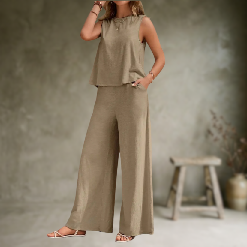 Alizeh - Set Elegant Din Două Piese, Fără Mâneci