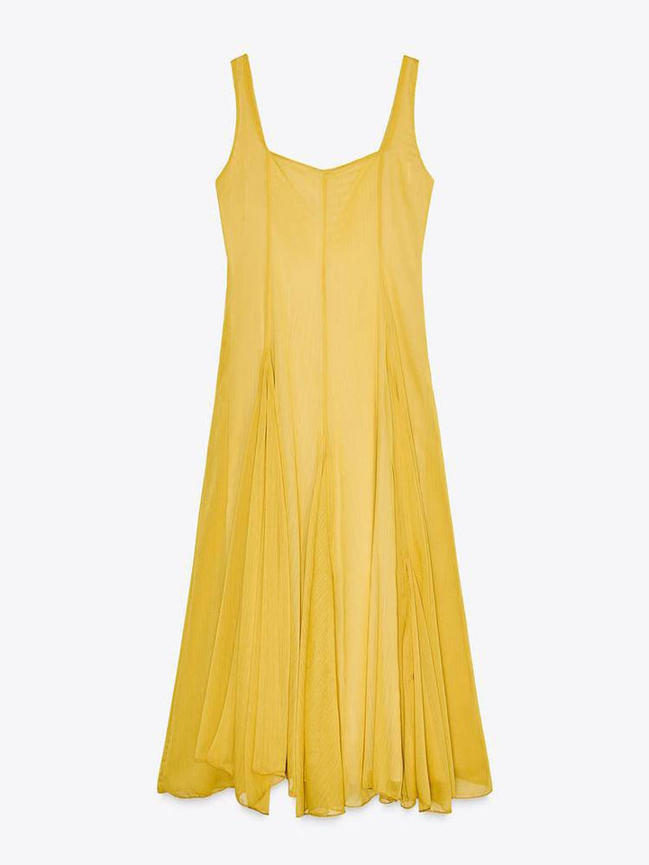 Solmaz - Rochie Lungă Casual Cu Bretele