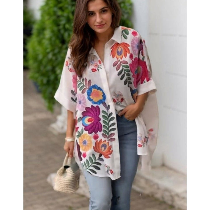 Rossella - Cămașă Elegantă Cu Imprimeu Floral