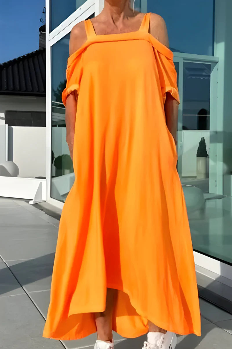 Vathsala - Rochie lungă de Vară cu Umerii Goi