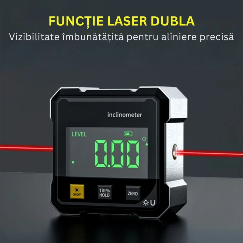 MagPro - 4 Laturi Magnetic Raportor Digitală Cu Laser