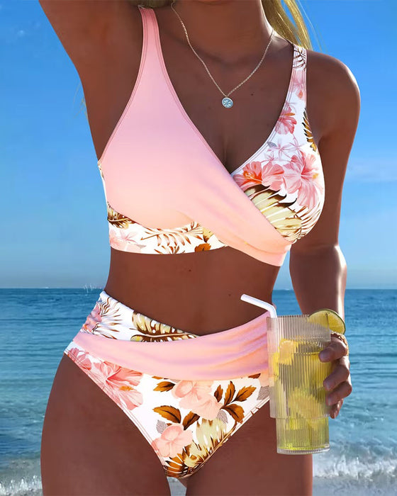 Killiane - Bikini Cu Imprimeu Floral Contrastant