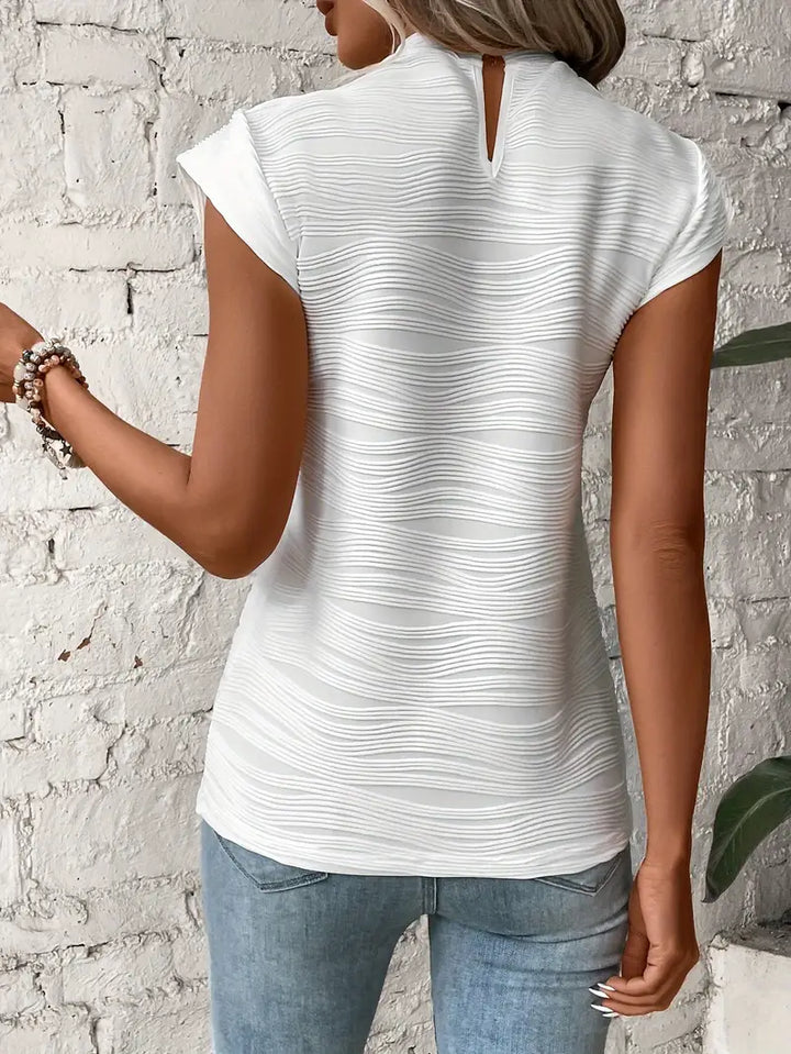 Carolyn - Tricou Elegant Cu Gât Rotund