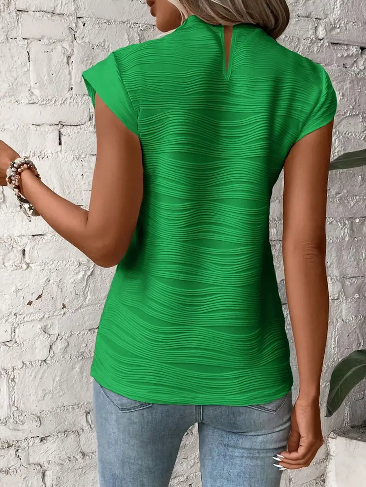 Carolyn - Tricou Elegant Cu Gât Rotund