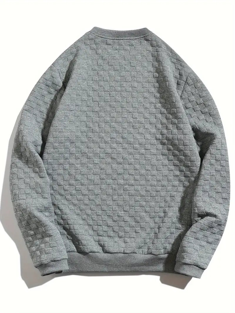Stafford - Hanorac Casual Cu Textură în Carouri