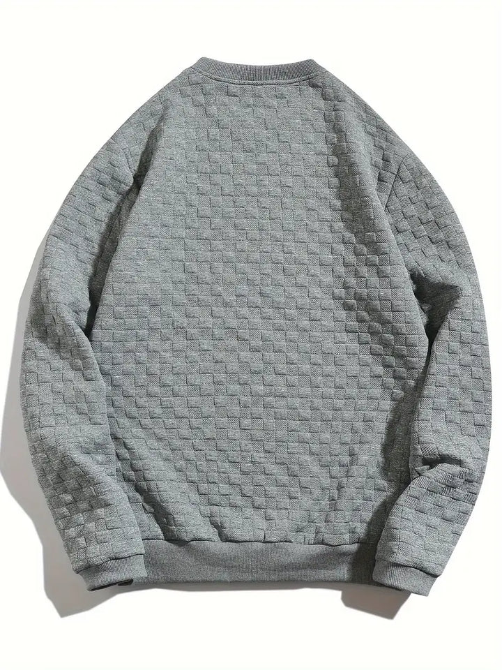 Stafford - Hanorac Casual Cu Textură în Carouri