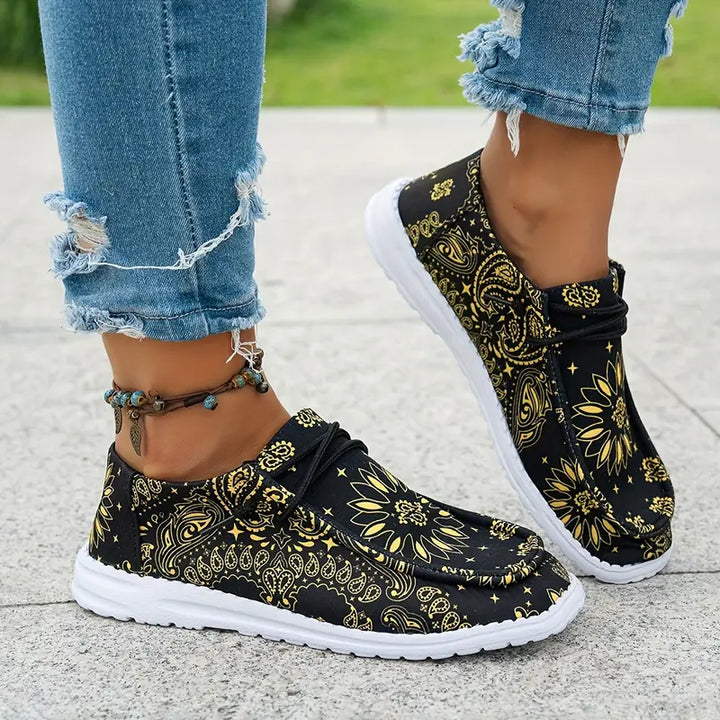 Isavella - Pantofi Casual De Vară Cu Model Floral