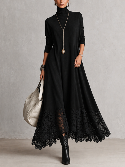 Albria - Rochie Maxi cu Mâneci Lungi în Stil Vintage