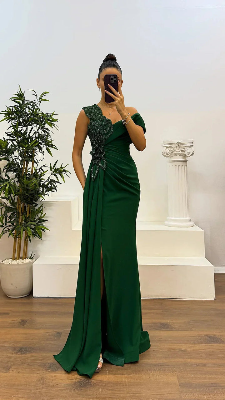 Kamarya - Rochie De Seară Plisată, Respirabilă