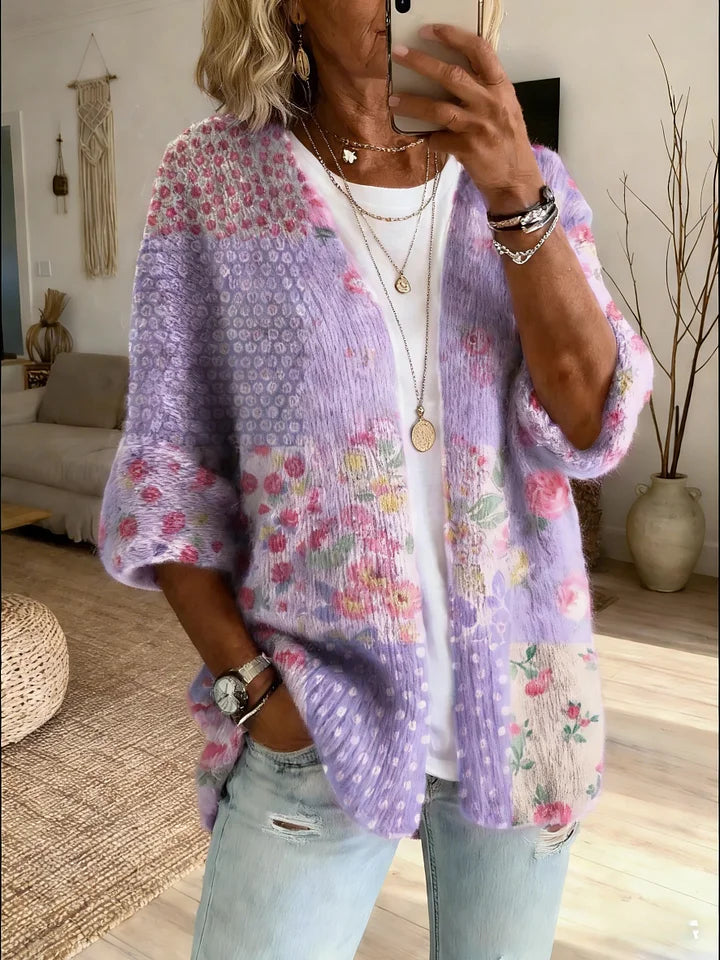 Stevena - Pulover Cu Model Floral Elegant