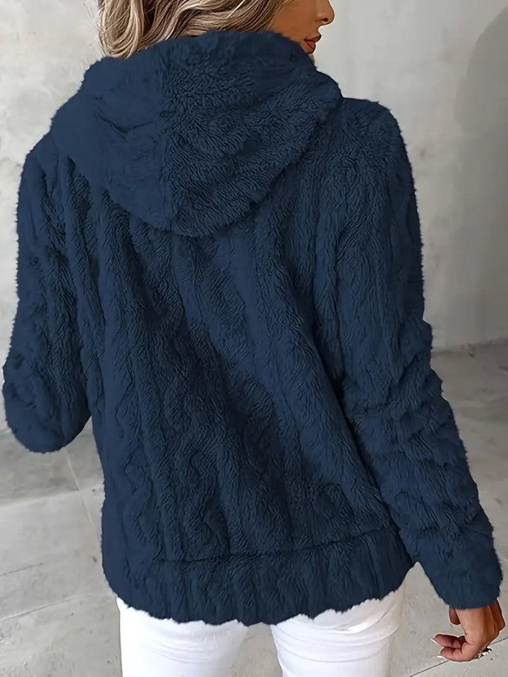 Ganka - Hanorac Cu Glugă și Fermoar Mâneci Lungi