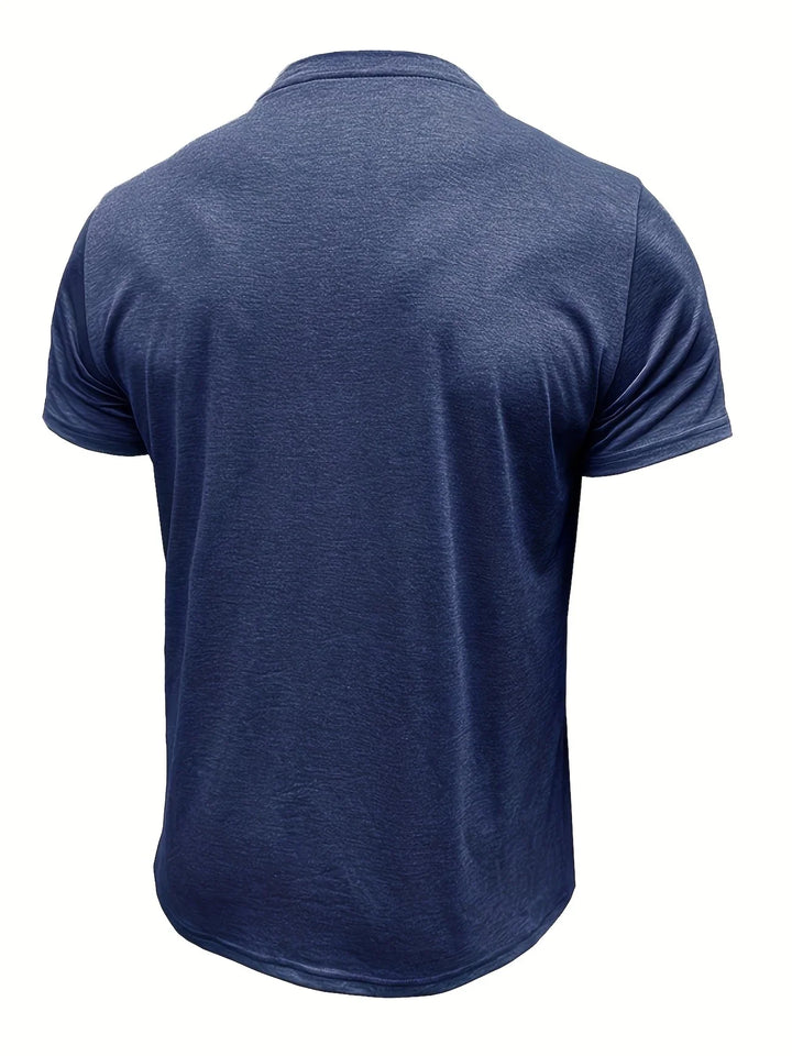 Saxon - Tricou Elegant Cu Guler Rotund și Buzunar