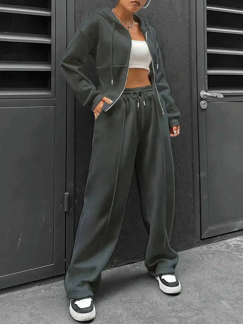 Nanci - Set Casual Cu Două Piese Cu Mâneci Lungi