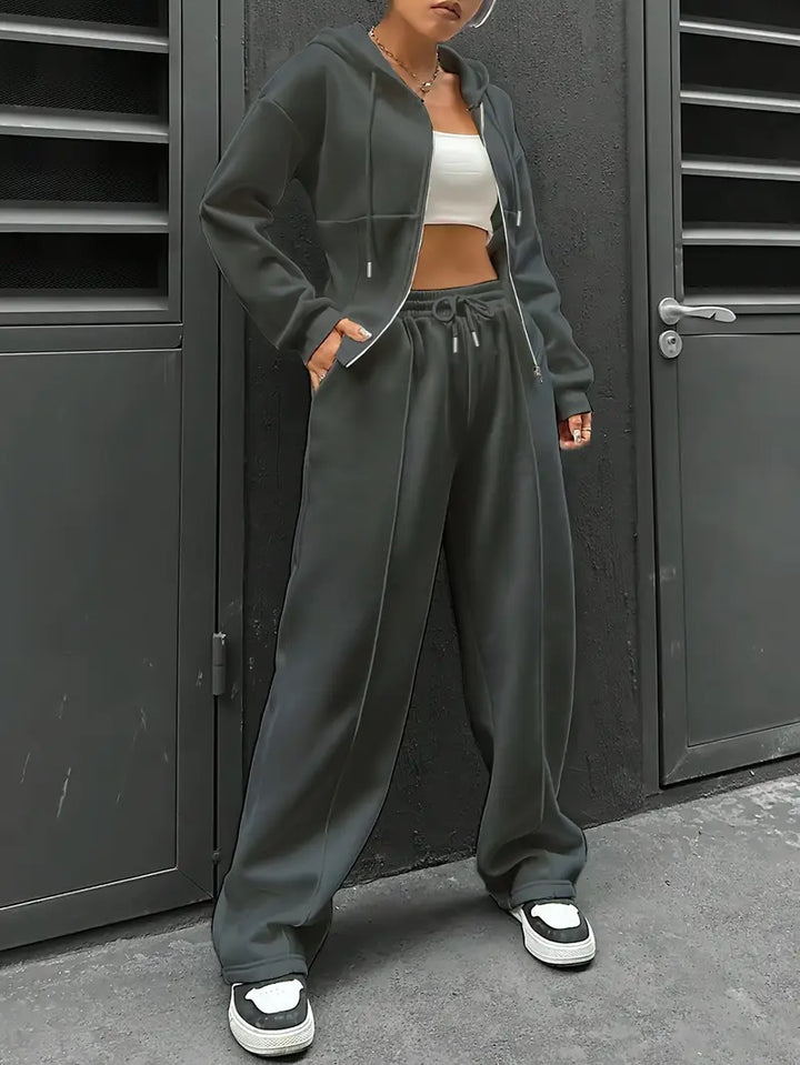 Nanci - Set Casual Cu Două Piese Cu Mâneci Lungi
